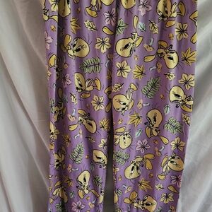 Warner Bros. Kids Pajama Bottoms - Purple and Yellow Cartoon Design